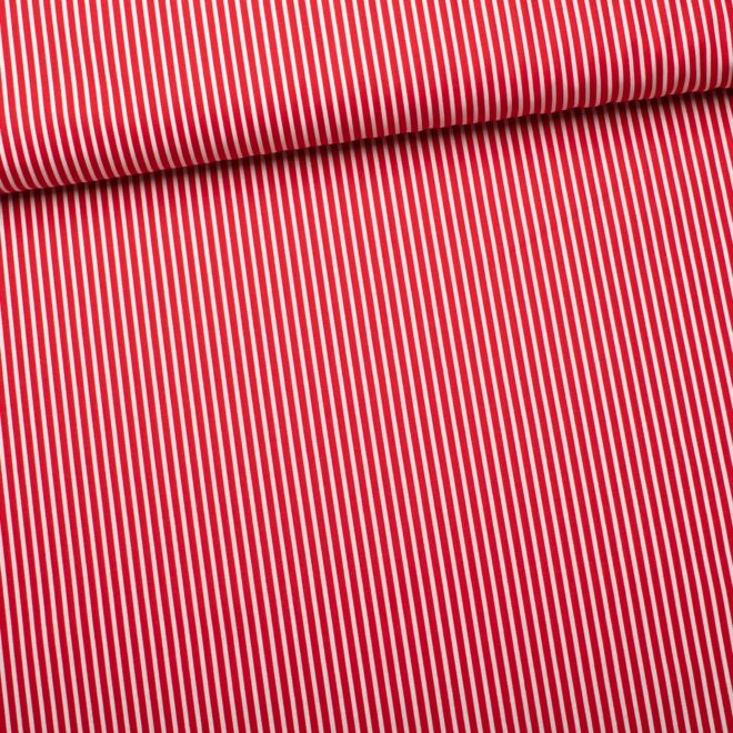 Webware Streifen petrol/weiß