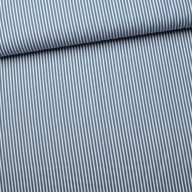 Webware Streifen petrol/weiß