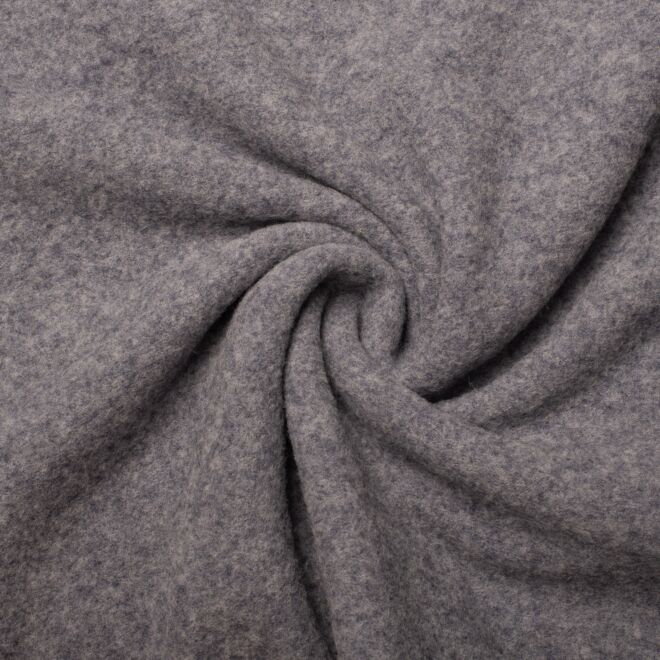 Wollfleece "Nena" mittelgrau-meliert