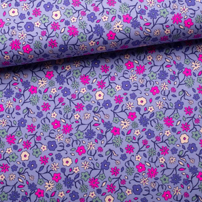 Jersey Neon Flowers lavendel