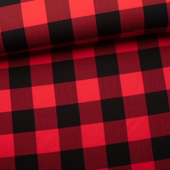 French Terry Karomuster rot