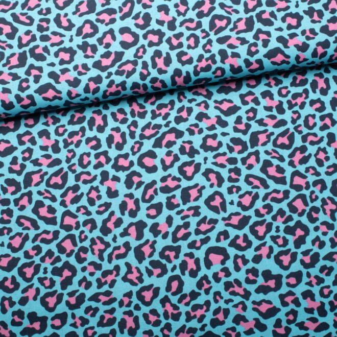 Baumwollwebware „Leo Pop“ aqua