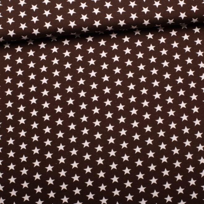 Kleine Sterne Jersey dunkelbraun