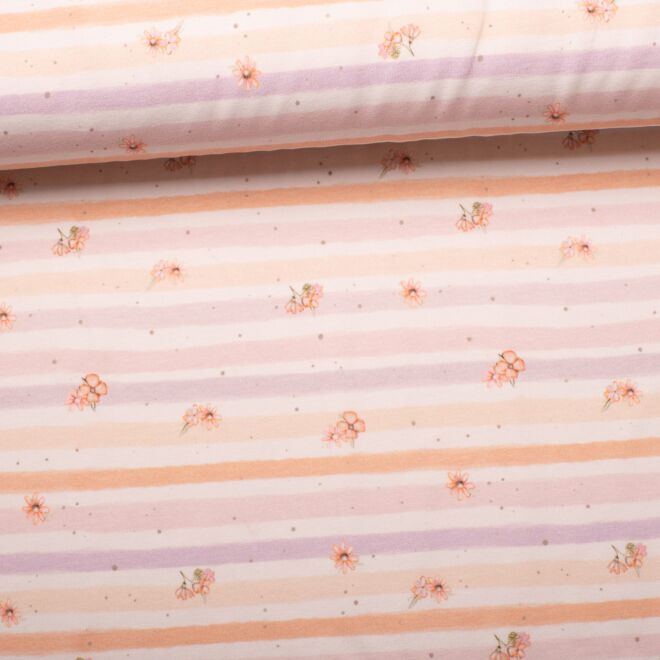 French Terry „Ballonträume im Herbst“ ecru