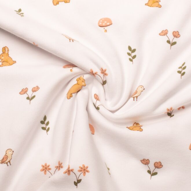 Jersey Bunny & Love ecru-meliert