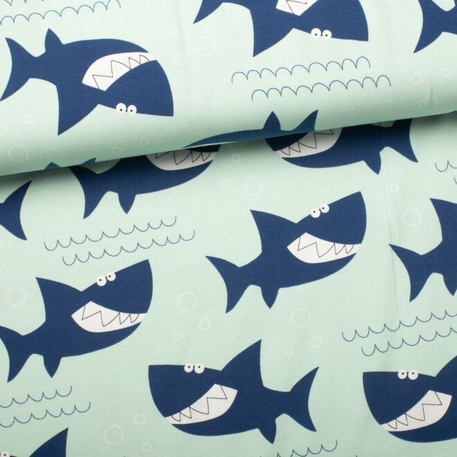 Baumwolljersey Sharky mint 