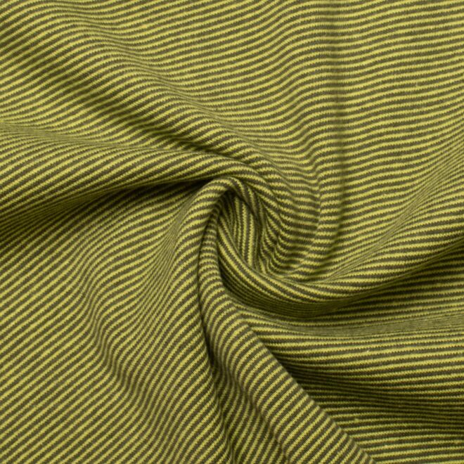 Ringelbündchen lime/olivgrün