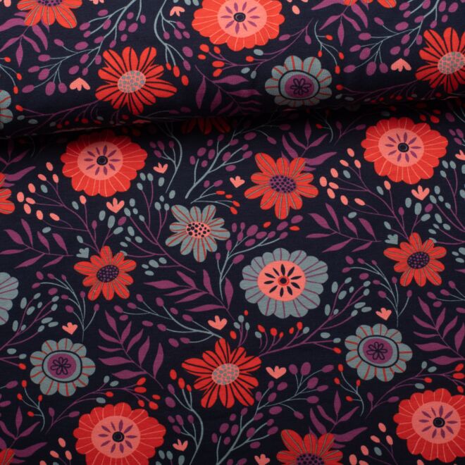 Baumwolljersey Small Rabea aubergine
