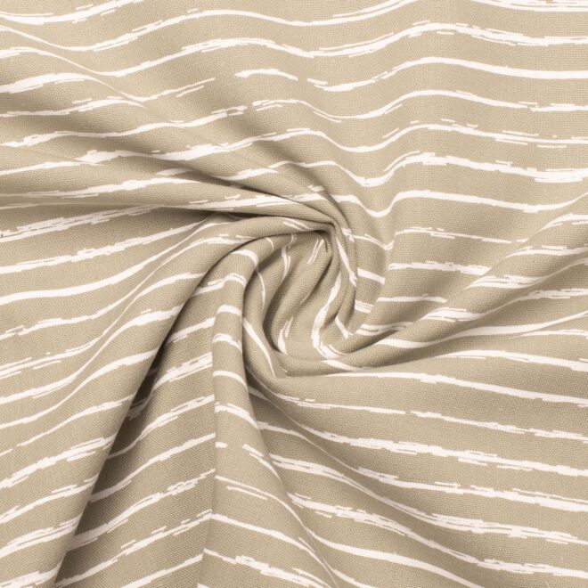Baumwollwebware Mini Stripes olivgrün
