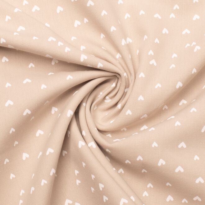 Baumwollwebware Mini Hearts sand