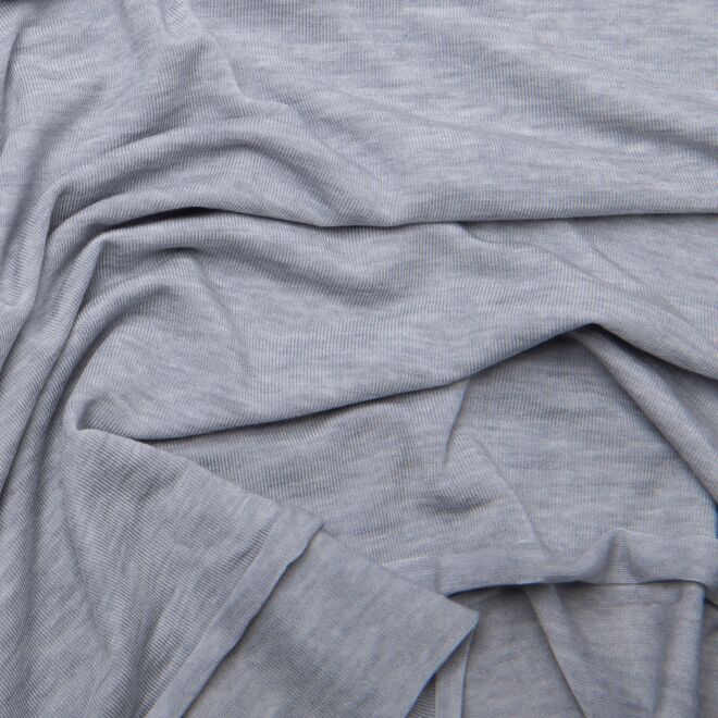 Tencel-Woll-Feinstrick „Isabelle“ hellgrau-meliert