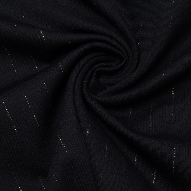 Romanitjersey "Vivienne" schwarz/gold