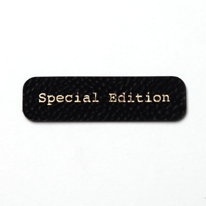 Kunstlederlabel Special Edition (schwarz/gold)