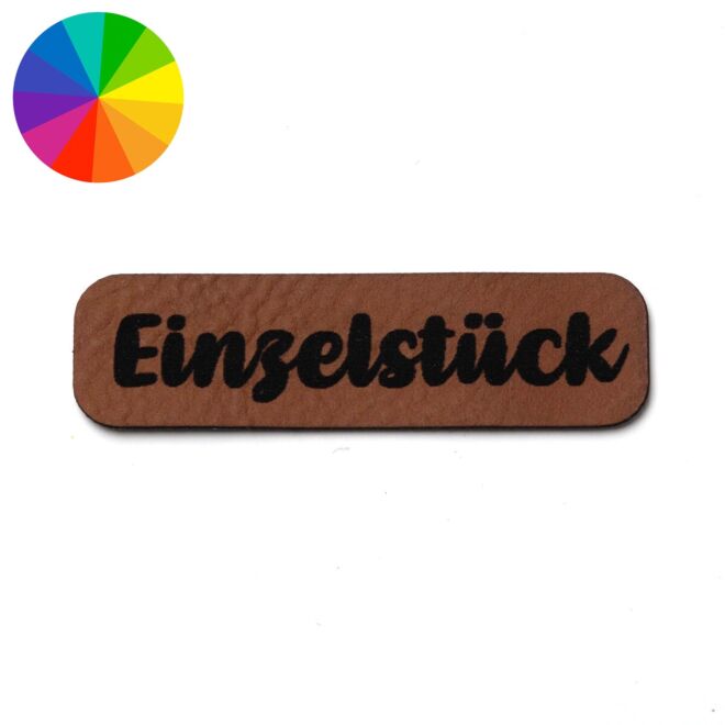 Kunstlederlabel "Einzelstück schmal" (50mm x 15mm)