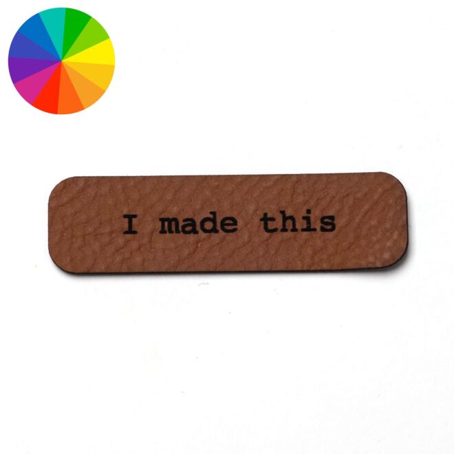 Kunstlederlabel "I made this" (50mm x 15mm)