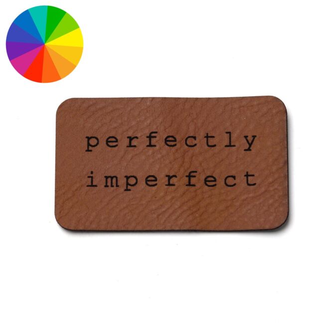 Kunstlederlabel "Perfectly Imperfect" (50mm x 30mm)