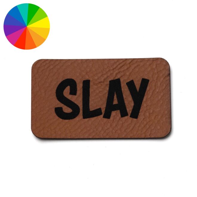 Kunstlederlabel "Slay" (50mm x 30mm)