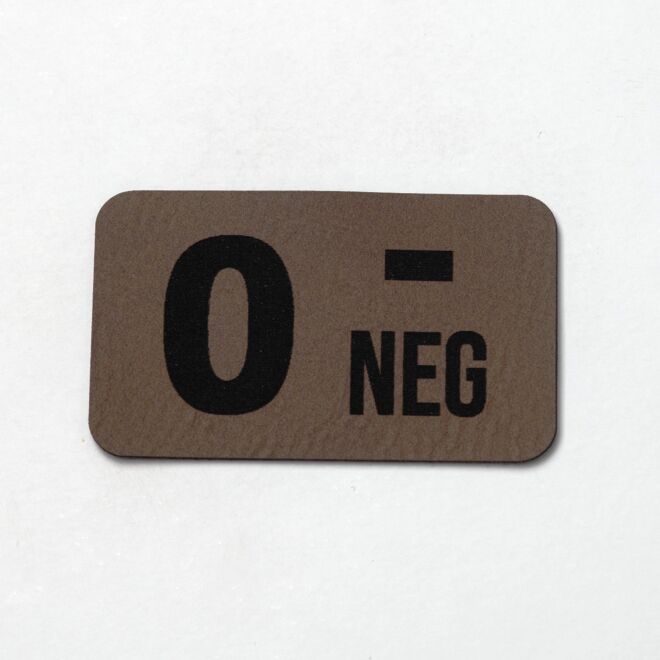 Kunstlederlabel Blurgruppe 0- (dunkelbraun/schwarz)