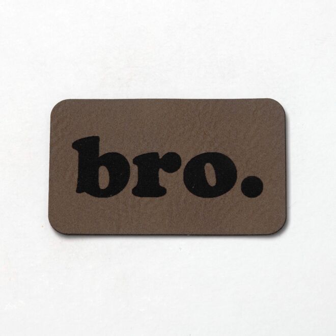 Kunstlederlabel bro. (dunkelbraun/schwarz)
