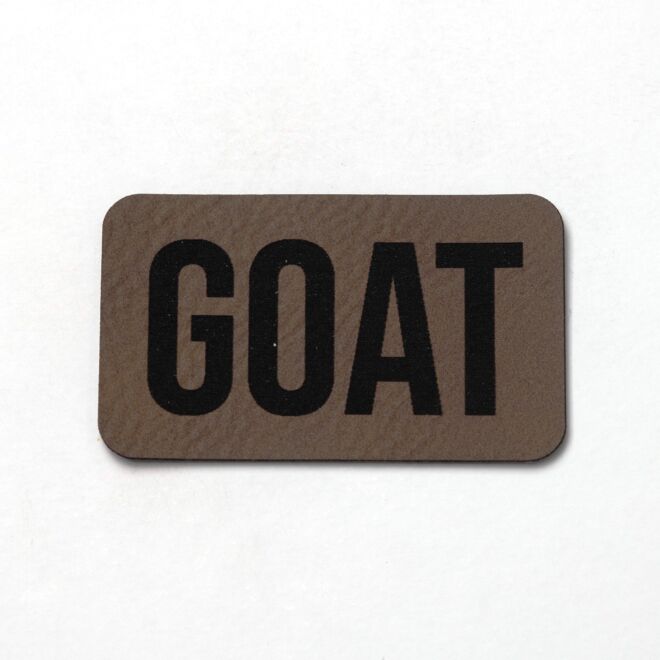 Kunstlederlabel GOAT (dunkelbraun/schwarz)