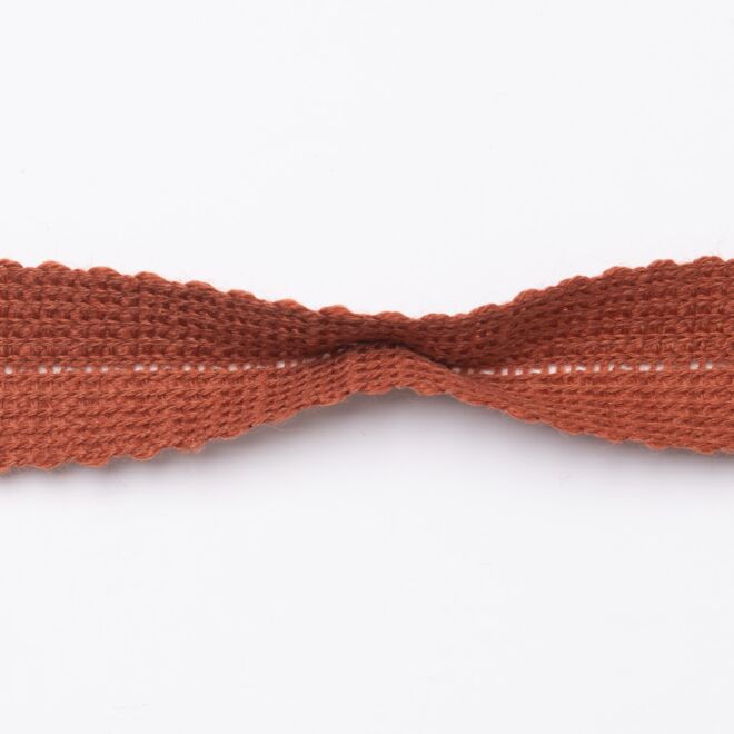 28mm Woll-Einfasstresse cognac