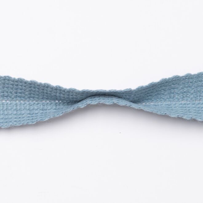 28mm Woll-Einfasstresse helles rauchblau