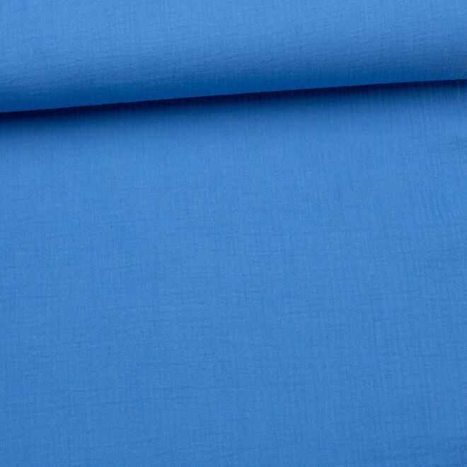 Bio-Musselin "Uni" royalblau