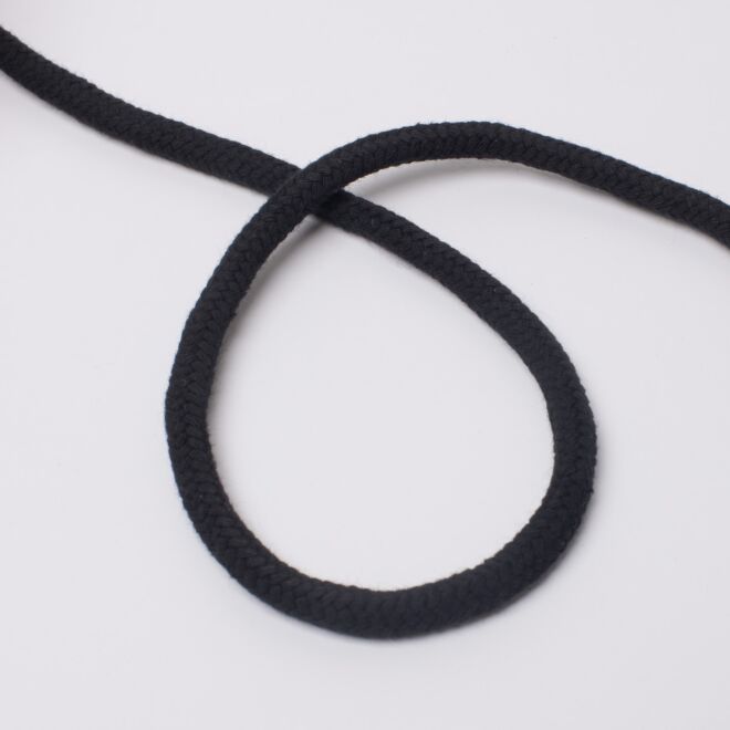8mm Baumwollkordel schwarz