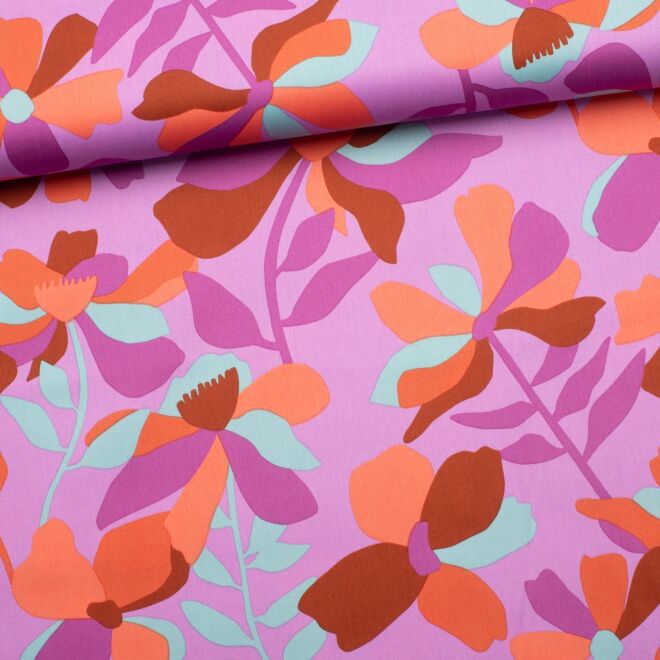 Baumwollsatin "Cloverdale" lavendel