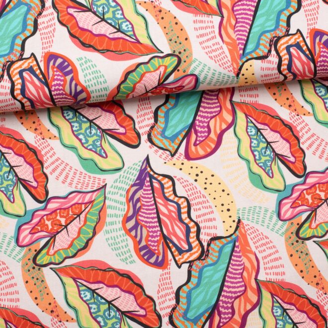 Canvas "Mona" Striped Geometrics rostrot