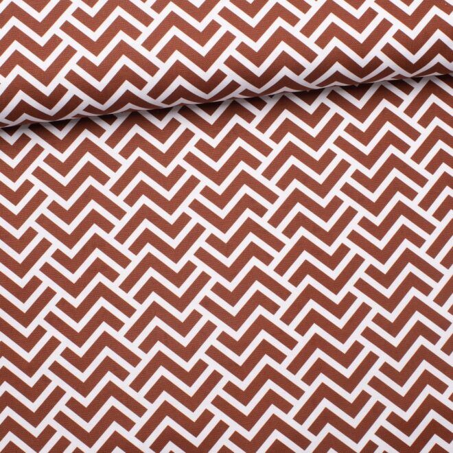 Canvas "Mona" Striped Geometrics rostrot