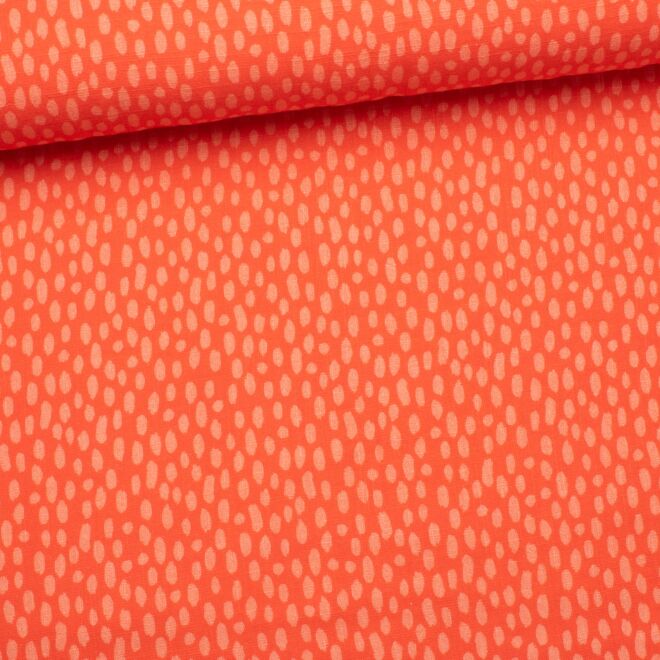 Double Slub Musselin "Brush" koralle