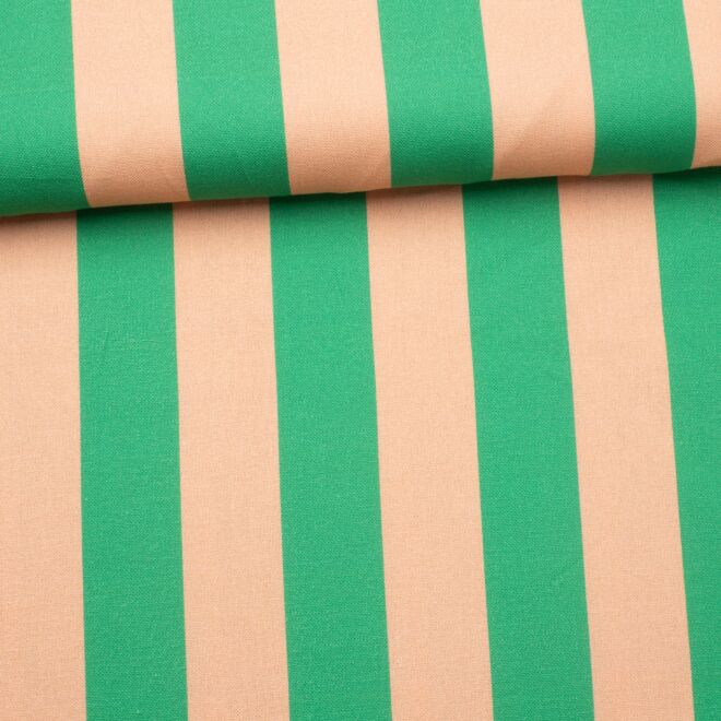 Canvas Joyful Stripe grün/beige