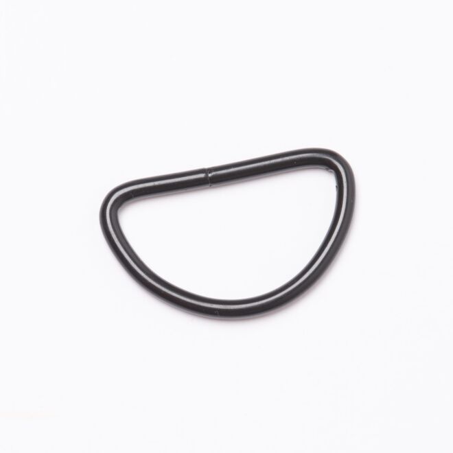 30mm D-Ring/Halbring schwarz