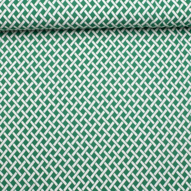 Viskose Rautenmuster grün/weiß