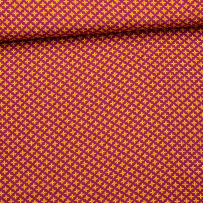 Viskose Minikreuze orange/erika