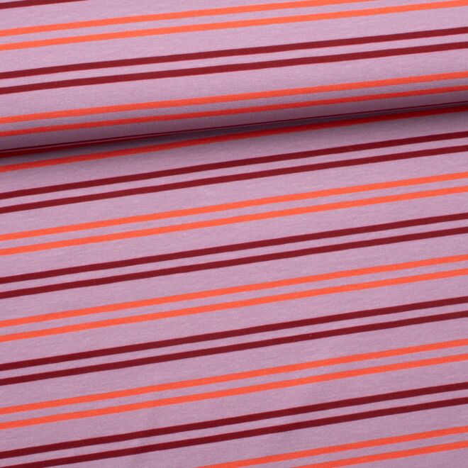 Bio Jersey Horizontal Lines rosa