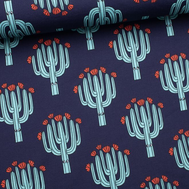 Bio French Terry Cacti dunkelblau