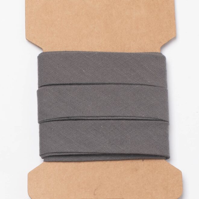 3m Baumwoll-Schrägband (20mm) dunkelgrau