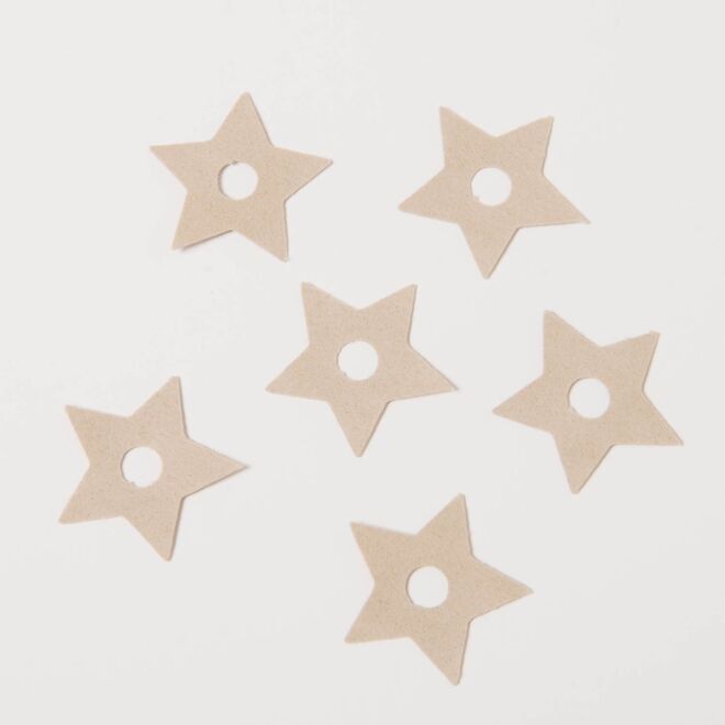 6 Stück IrONly Ösenverstärkung "Stern" Sand