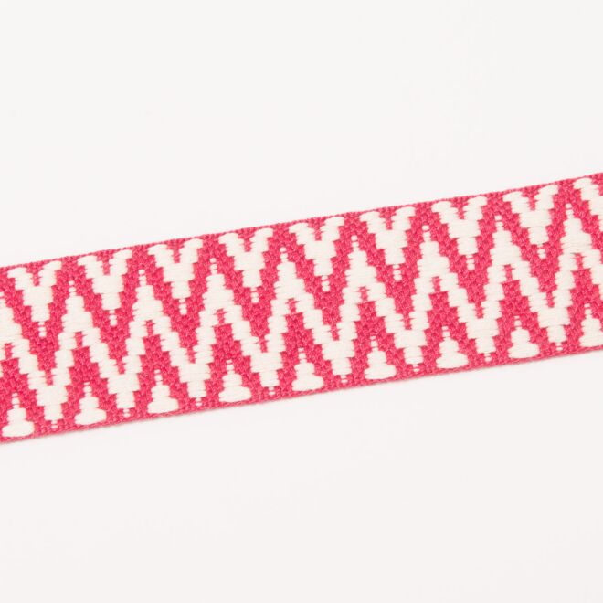 40mm Doubleface Webband ZigZag navy/beige