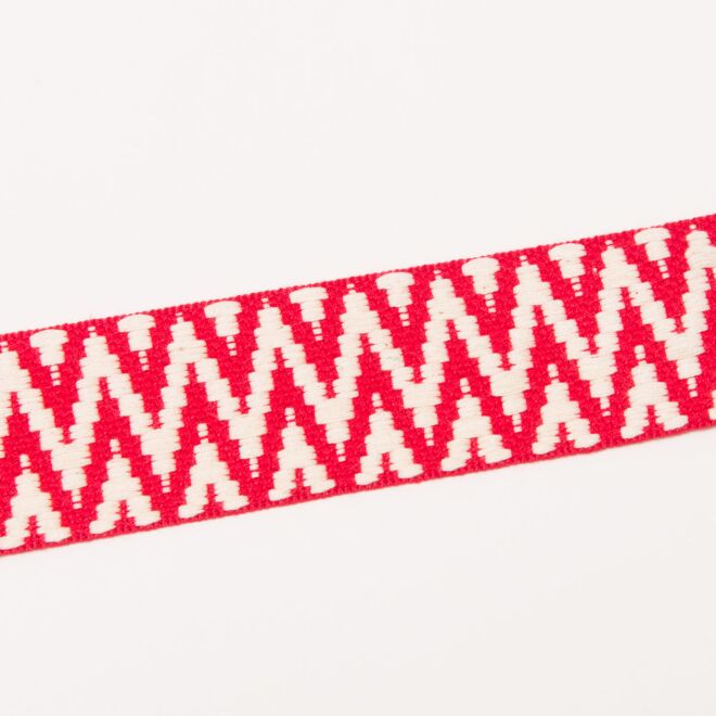 40mm Doubleface Webband ZigZag navy/beige