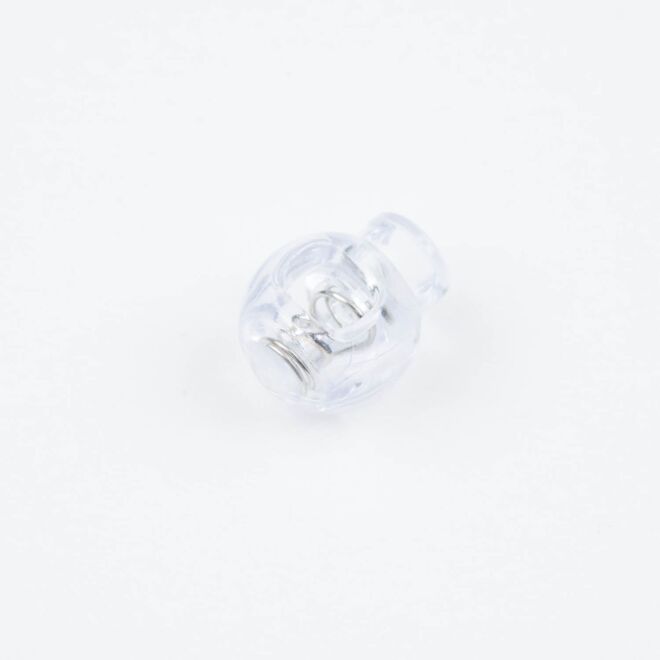 4mm Kordelstopper rund transparent 