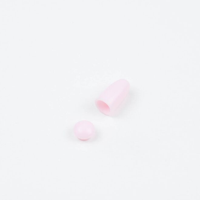 3mm Kordelende Kegel 2-teilig rosa