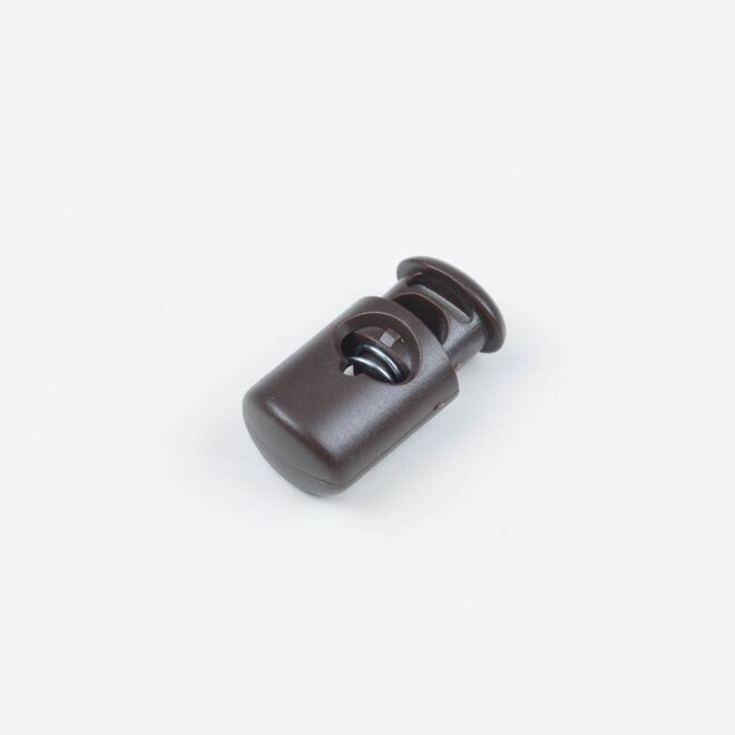 5mm Kordelstopper Zylinder dunkelbraun 
