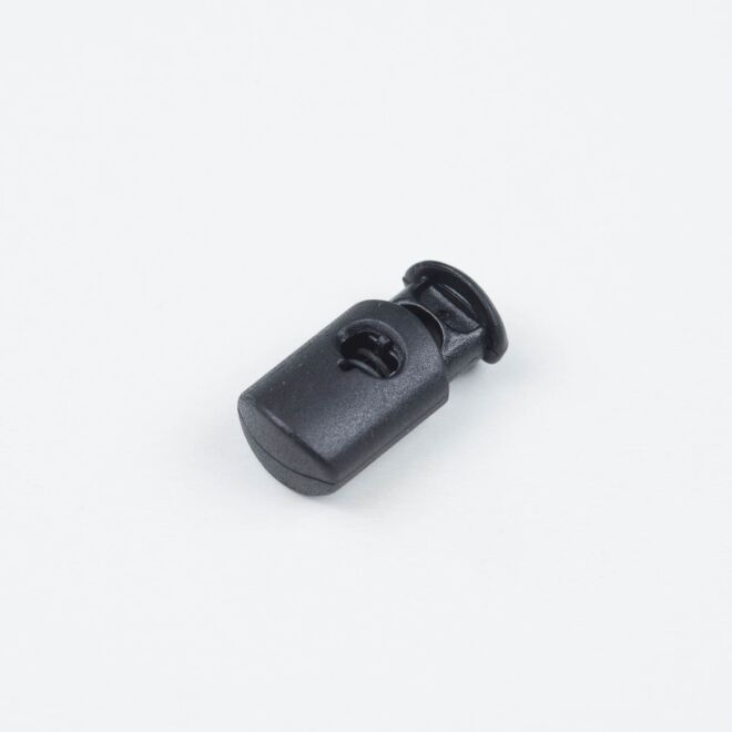 5mm Kordelstopper Zylinder schwarz 