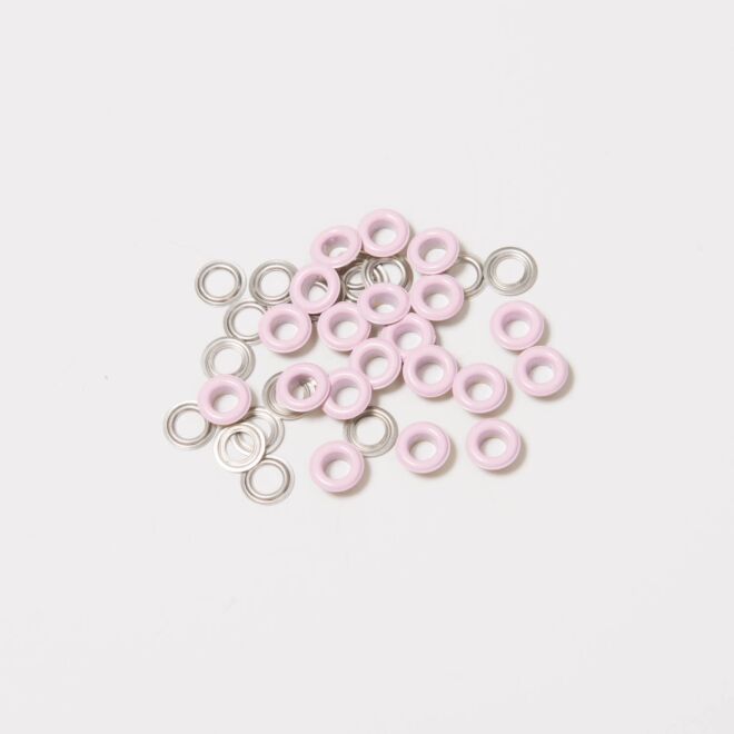 BabySnap Ösen mit Scheiben 5mm rosa 
