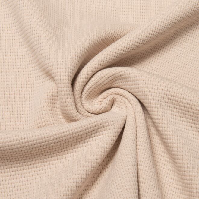 Waffel-Strickjersey sand