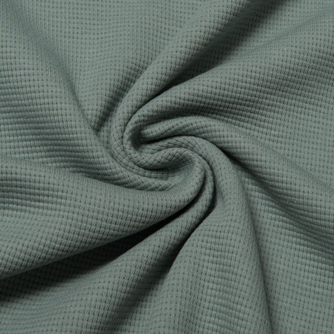 Waffel-Strickjersey dusty mint