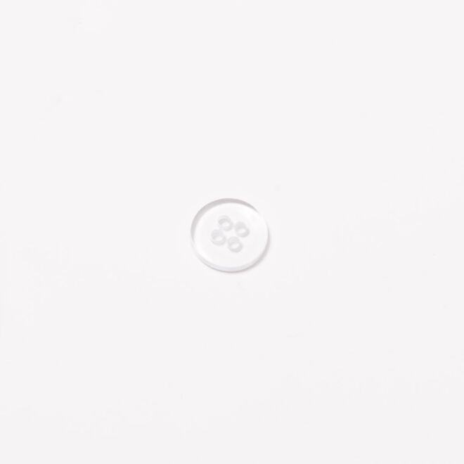 10mm Kunststoffknopf 4-Loch transparent
